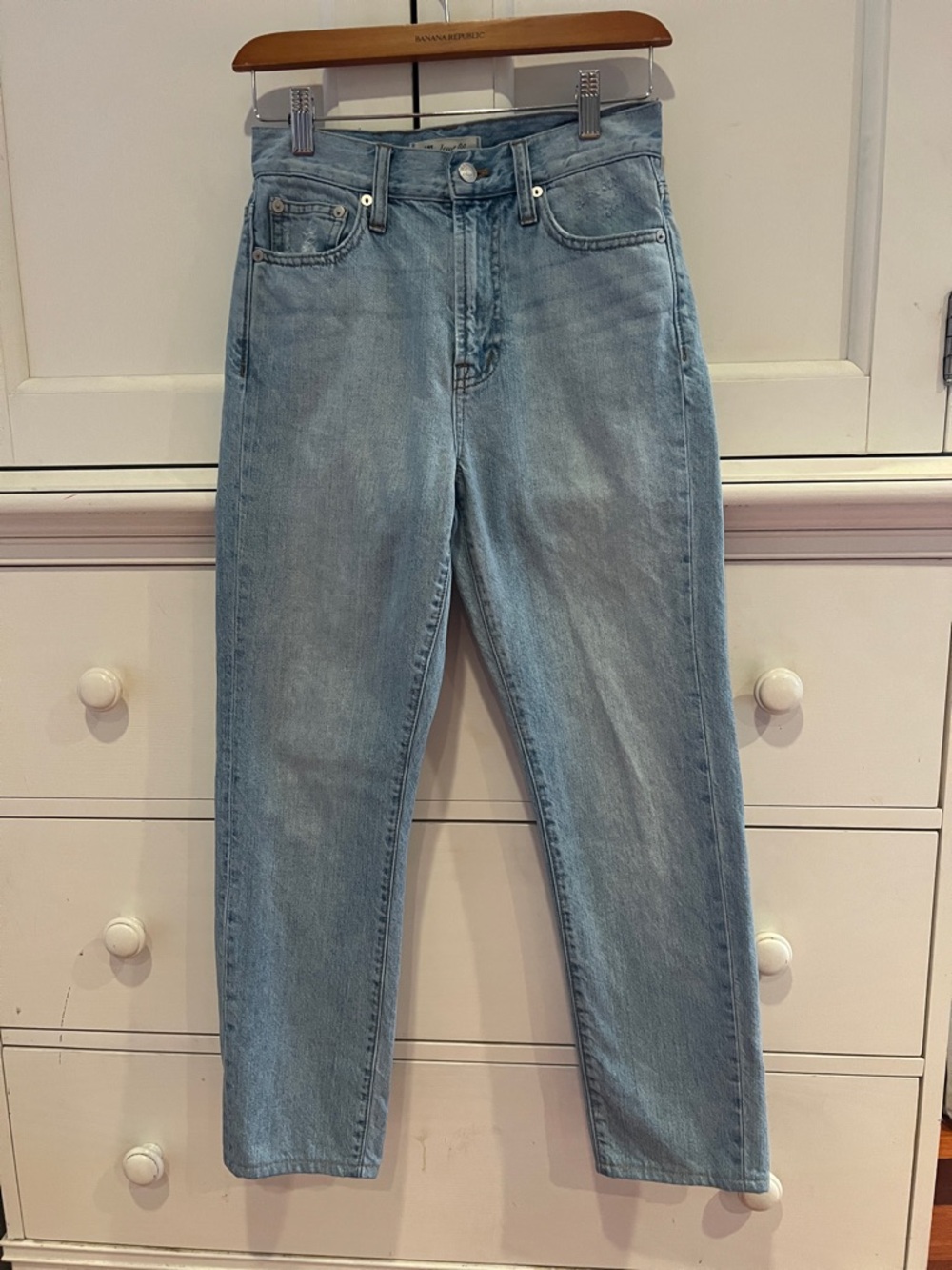 Madewell Light Blue High-Rise Straight Jeans - Classic Wash